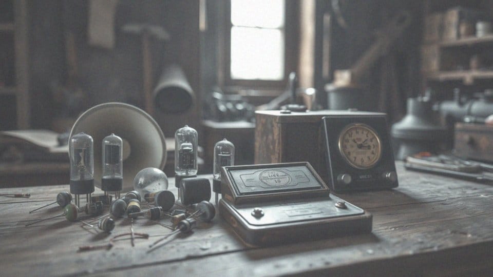 Jakie elementy są częścią wyposażenia starych radiów?